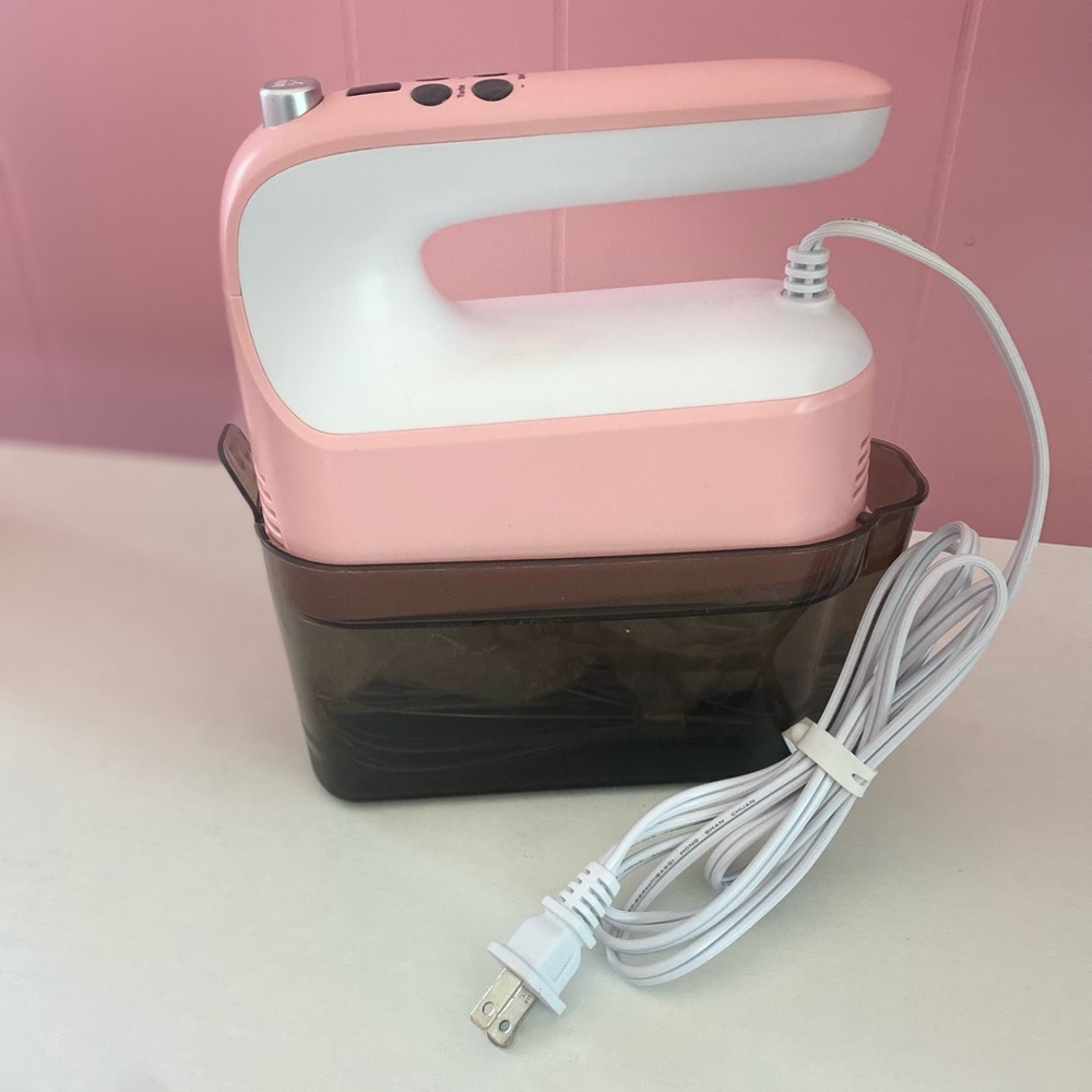 Pink and White Hand Mixer